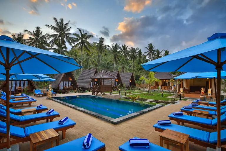 Pool and cottages
