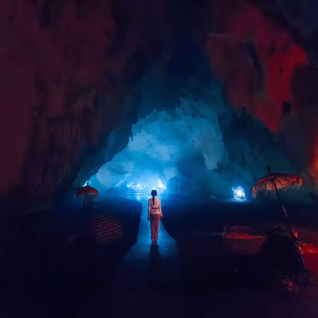 Path to Goa Giri Putri Cave Temple